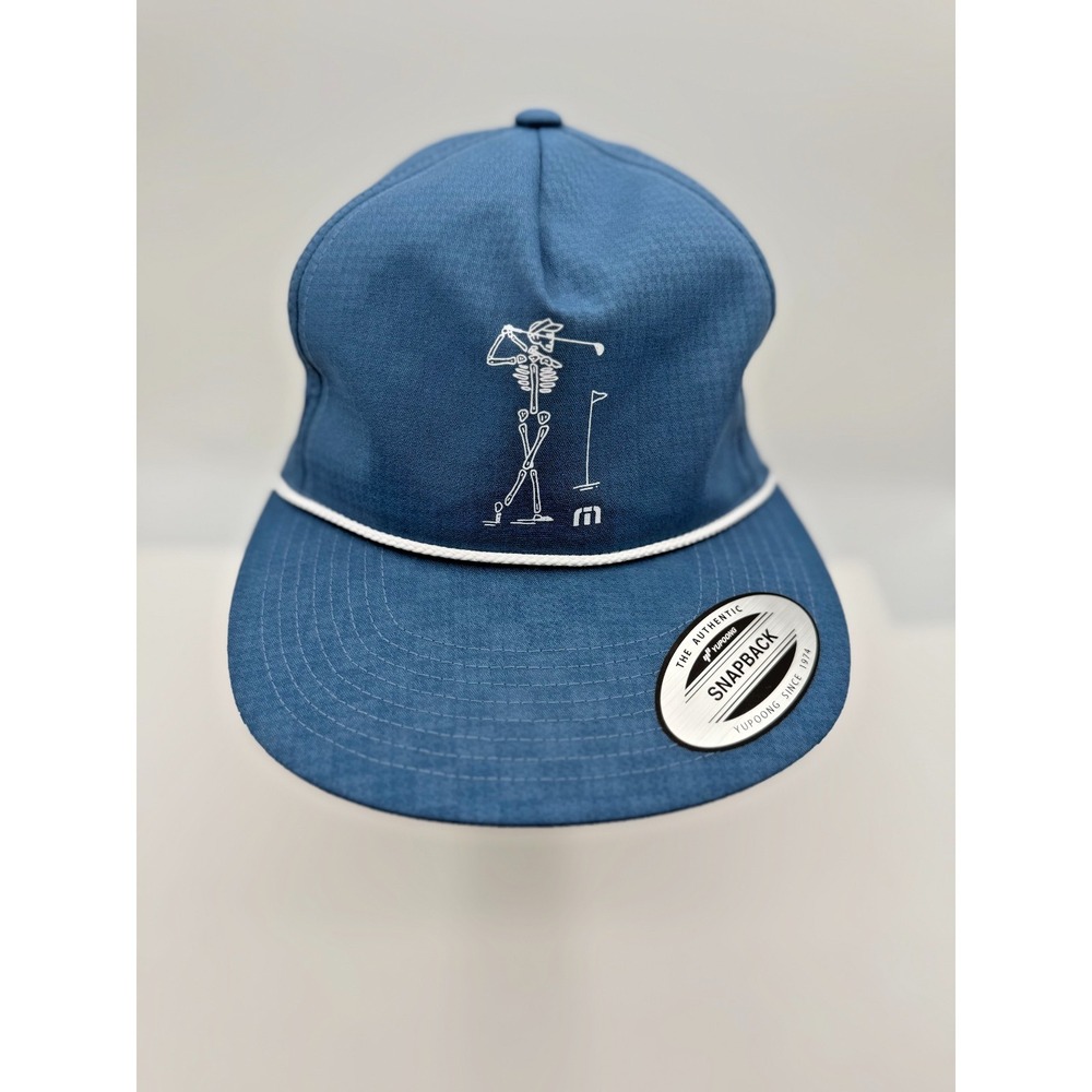 Travis Mathew Lost Swing Blue Checkerboard Golf Cap Snapback Adult One Size